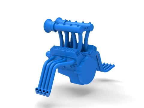 Engine V8 for vintage dragster Version 11 Scale 1 to 25 3D Print Model