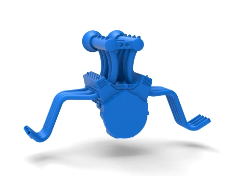 Engine V8 for vintage dragster Version 11 Scale 1 to 25 3D Print Model