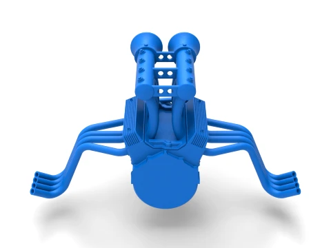 Engine V8 for vintage dragster Version 11 Scale 1 to 25 3D Print Model