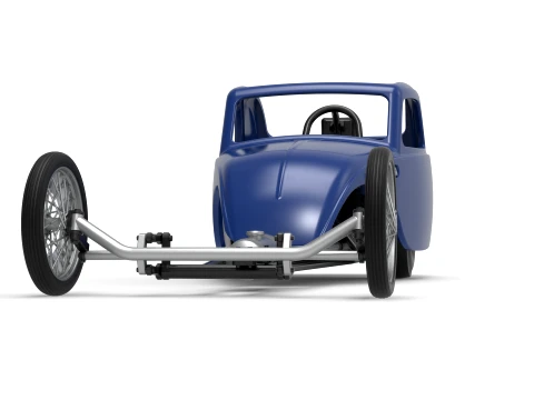 Front engine old school dragster with shell Version 13 Scale 1 to 25 3D Print Model