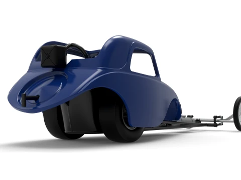 Front engine old school dragster with shell Version 13 Scale 1 to 25 3D Print Model