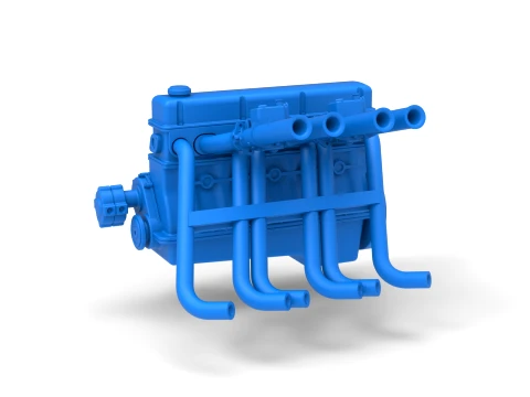 Engine of Vintage dragster Scale 1 to 25 3D Print Model