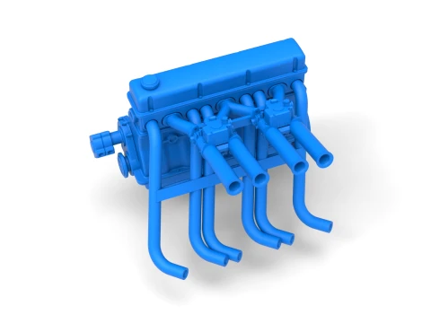 Engine of Vintage dragster Scale 1 to 25 3D Print Model