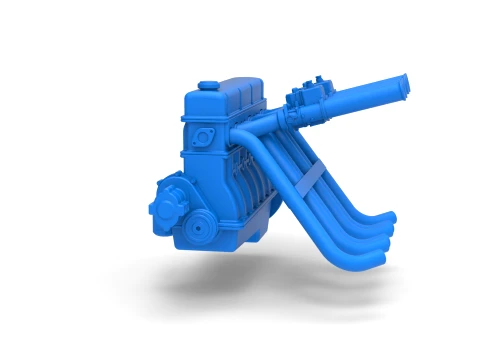 Engine of Vintage dragster Scale 1 to 25 3D Print Model