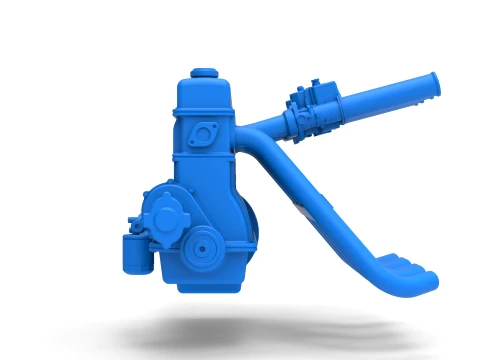 Engine of Vintage dragster Scale 1 to 25 3D Print Model
