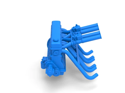 Engine of Vintage dragster Scale 1 to 25 3D Print Model