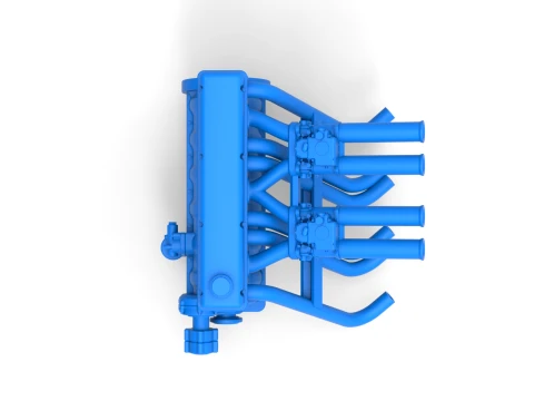 Engine of Vintage dragster Scale 1 to 25 3D Print Model