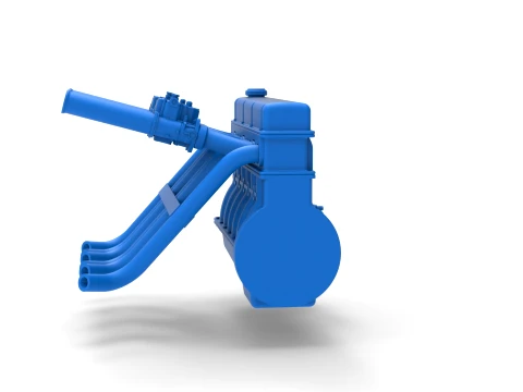 Engine of Vintage dragster Scale 1 to 25 3D Print Model