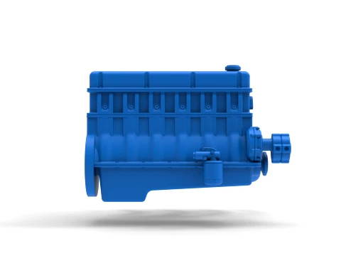 Engine of Vintage dragster Scale 1 to 25 3D Print Model