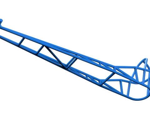 Frame of old school Front engine dragster Version 8 Scale 1 to 25 3D Print Model