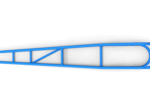 Frame of old school Front engine dragster Version 8 Scale 1 to 25 3D Print Model