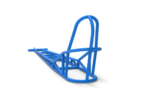 Frame of old school Front engine dragster Version 8 Scale 1 to 25 3D Print Model