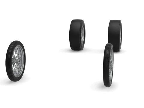 Wheel Set of Vintage Front engine dragster Version 8 Scale 1 to 25 3D Print Model
