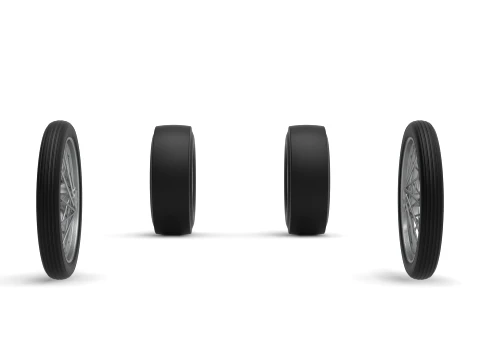 Wheel Set of Vintage Front engine dragster Version 8 Scale 1 to 25 3D Print Model