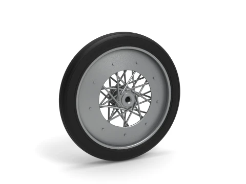 Front wire wheel of vintage dragster Version 3 Scale 1 to 25 3D Print Model