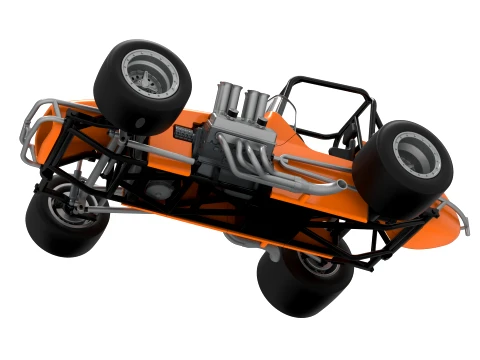 Vintage Pavement Sprint car Scale 1 to 25 3D Print Model