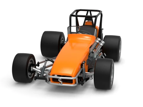 Vintage Pavement Sprint car Scale 1 to 25 3D Print Model