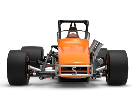 Vintage Pavement Sprint car Scale 1 to 25 3D Print Model