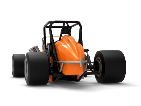 Vintage Pavement Sprint car Scale 1 to 25 3D Print Model
