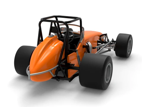 Vintage Pavement Sprint car Scale 1 to 25 3D Print Model