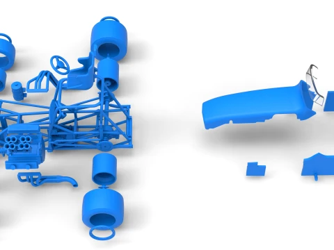 Vintage Pavement Sprint car Scale 1 to 25 3D Print Model