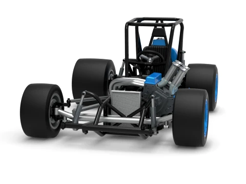 Vintage Pavement Sprint car Base Scale 1 to 25 3D Print Model