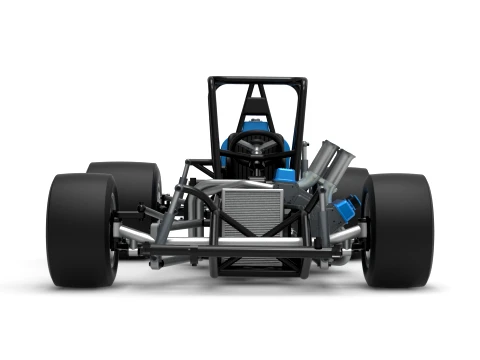 Vintage Pavement Sprint car Base Scale 1 to 25 3D Print Model