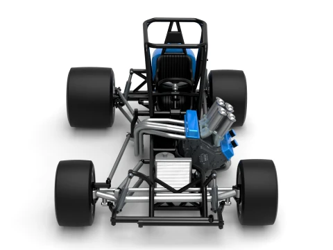 Vintage Pavement Sprint car Base Scale 1 to 25 3D Print Model