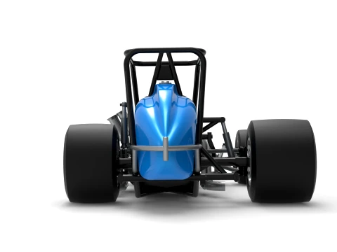 Vintage Pavement Sprint car Base Scale 1 to 25 3D Print Model