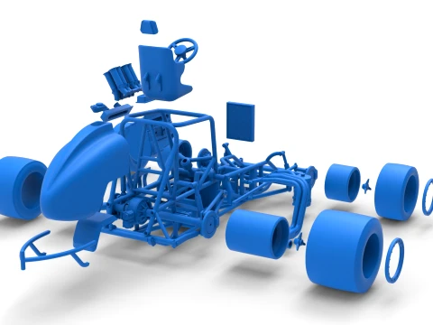 Vintage Pavement Sprint car Base Scale 1 to 25 3D Print Model