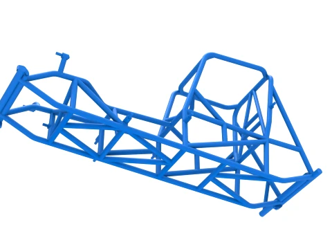 Frame of Vintage Pavement Sprint car Scale 1 to 25 3D Print Model