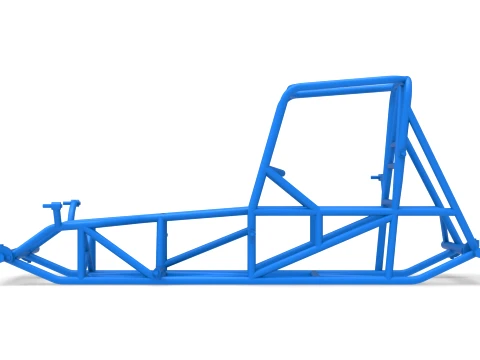 Frame of Vintage Pavement Sprint car Scale 1 to 25 3D Print Model