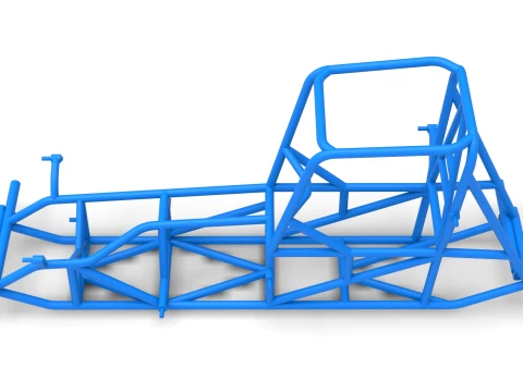 Frame of Vintage Pavement Sprint car Scale 1 to 25 3D Print Model