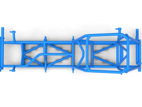 Frame of Vintage Pavement Sprint car Scale 1 to 25 3D Print Model