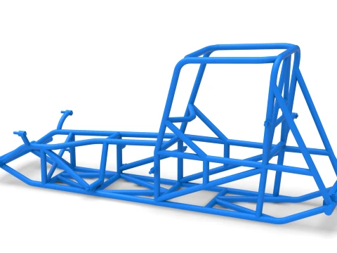 Frame of Vintage Pavement Sprint car Scale 1 to 25 3D Print Model