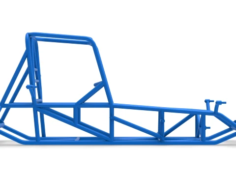 Frame of Vintage Pavement Sprint car Scale 1 to 25 3D Print Model
