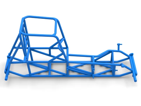Frame of Vintage Pavement Sprint car Scale 1 to 25 3D Print Model