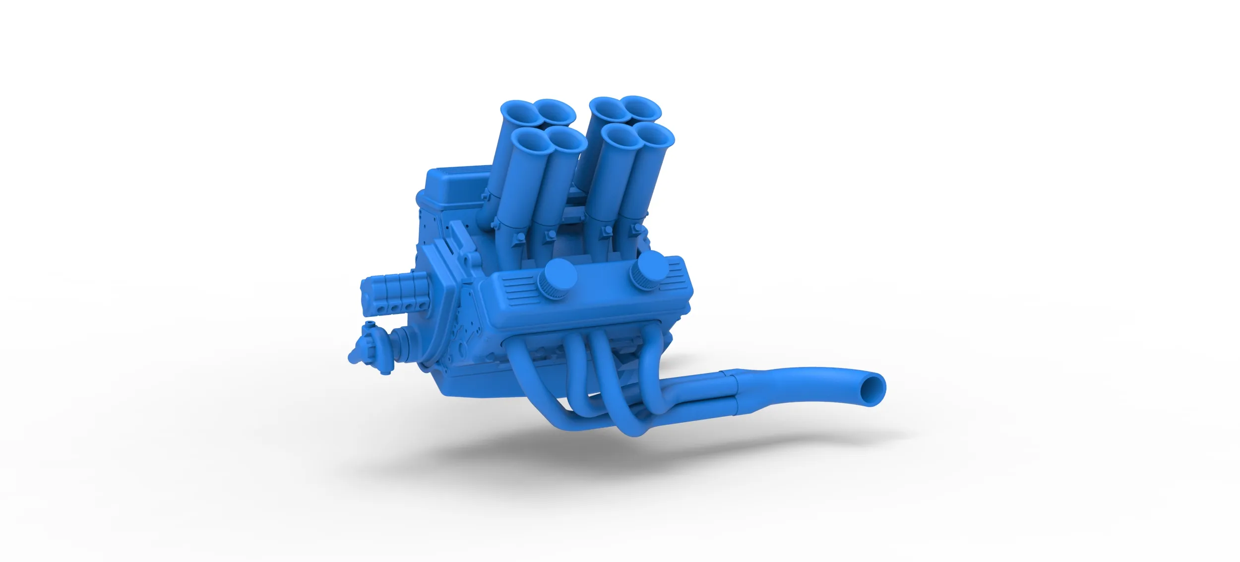 Engine of Vintage Pavement Sprint car Scale 1 to 25 3D Print Model .c4d .max .obj .3ds .fbx .stl .blend 