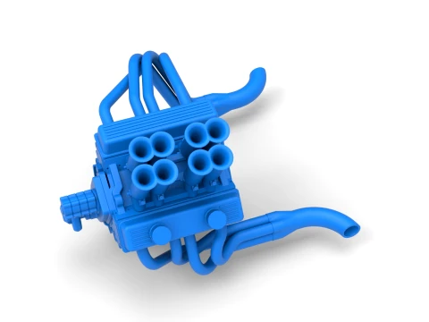 Engine of Vintage Pavement Sprint car Scale 1 to 25 3D Print Model