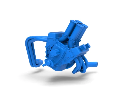 Engine of Vintage Pavement Sprint car Scale 1 to 25 3D Print Model