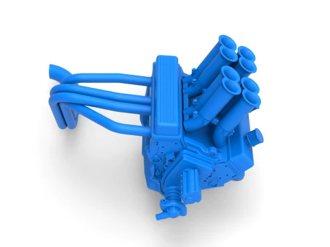 Engine of Vintage Pavement Sprint car Scale 1 to 25 3D Print Model