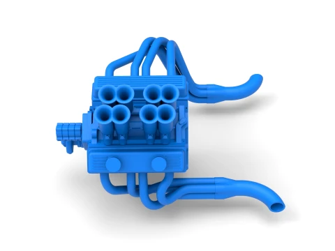 Engine of Vintage Pavement Sprint car Scale 1 to 25 3D Print Model