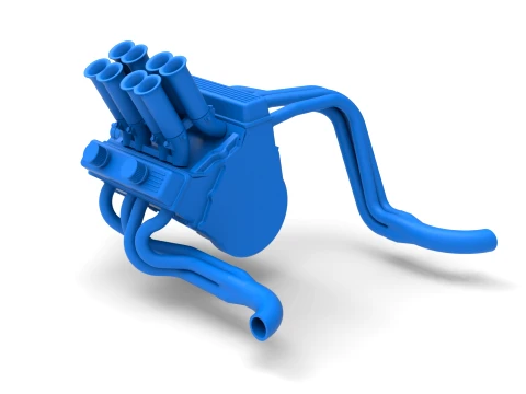 Engine of Vintage Pavement Sprint car Scale 1 to 25 3D Print Model