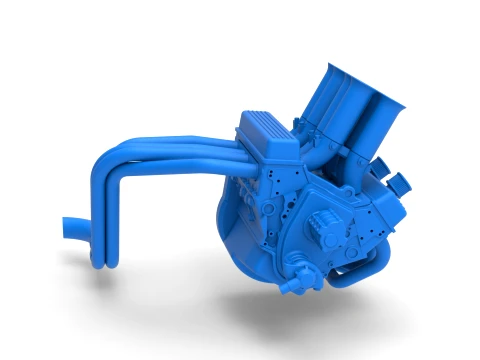 Engine of Vintage Pavement Sprint car Scale 1 to 25 3D Print Model