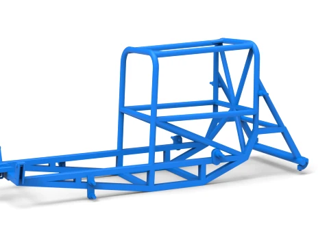 Frame of Vintage Supermodified stock car Version 4 Scale 1 to 25 3Dプリントモデル