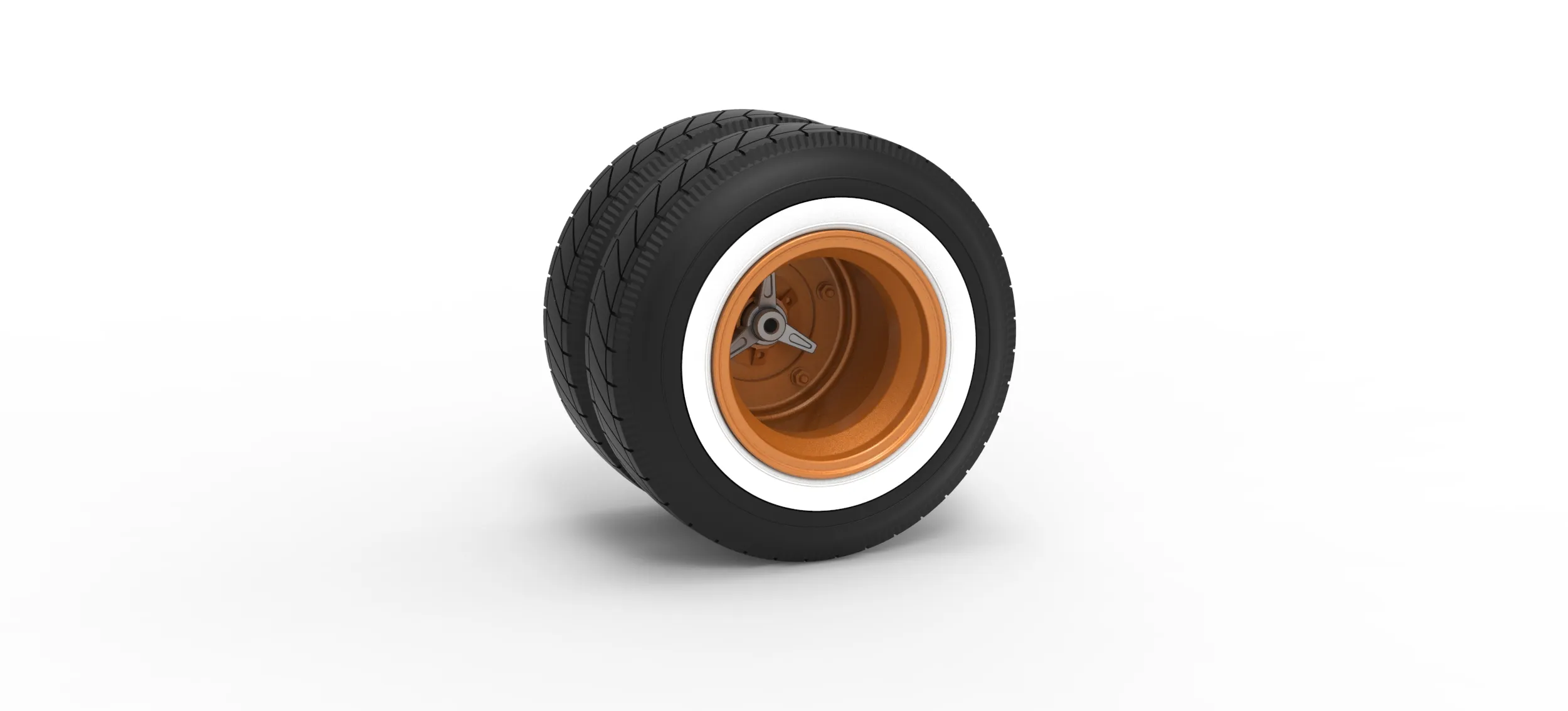 Wheel of Vintage Dirt race car V8 Scale 1 to 25 3D Print Model .c4d .max .obj .3ds .fbx .stl .blend 