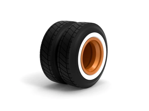 Wheel of Vintage Dirt race car V8 Scale 1 to 25 3D Print Model