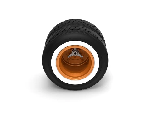 Wheel of Vintage Dirt race car V8 Scale 1 to 25 3D Print Model