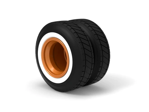 Wheel of Vintage Dirt race car V8 Scale 1 to 25 3D Print Model