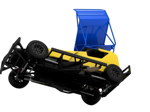 BriSCA Formula 1 Stock Car for Dirt Version 2 Scale 1 to 25 3D Print Model